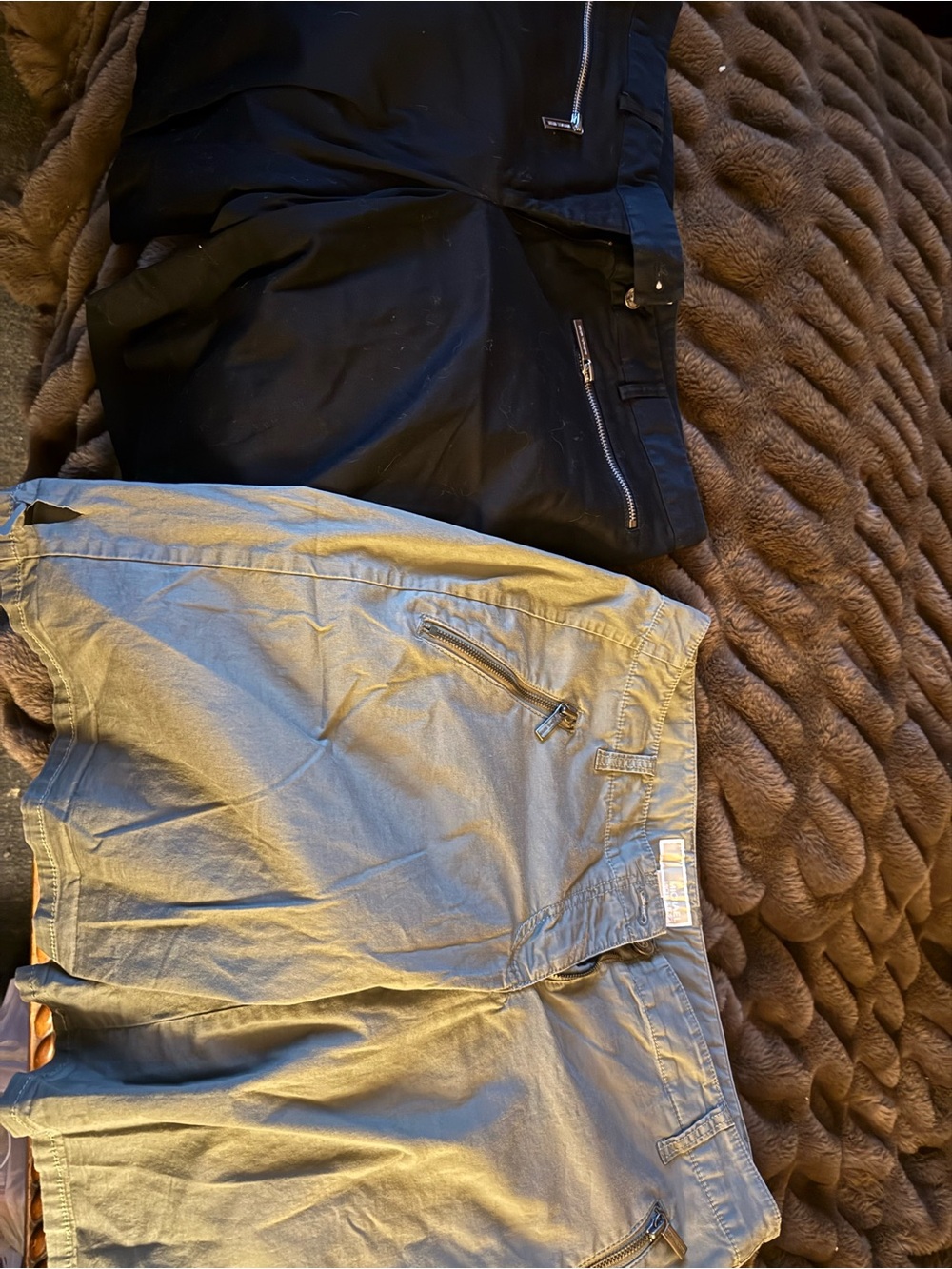Michael Kors Black Shorts with green Label Detail